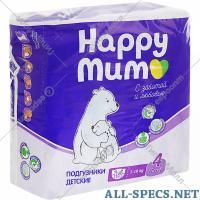 Happy Mum Подгузники для детей «Happy mum» размер 4, 7-18 кг, 18 шт