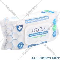 Senso Влажные салфетки «Senso» антибактериальные, 72 шт