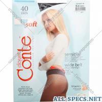 Conte Колготки женские «Conte» Top Soft, 40 den, размер 3, nero
