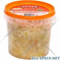 Gusto Cabbage Sauerk «Gusto» on comin y con zanahorias, 800 g.