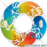 INTEX Circle para natación hinchable «Intex» Color Whirl, on plumas, 122 centímetro